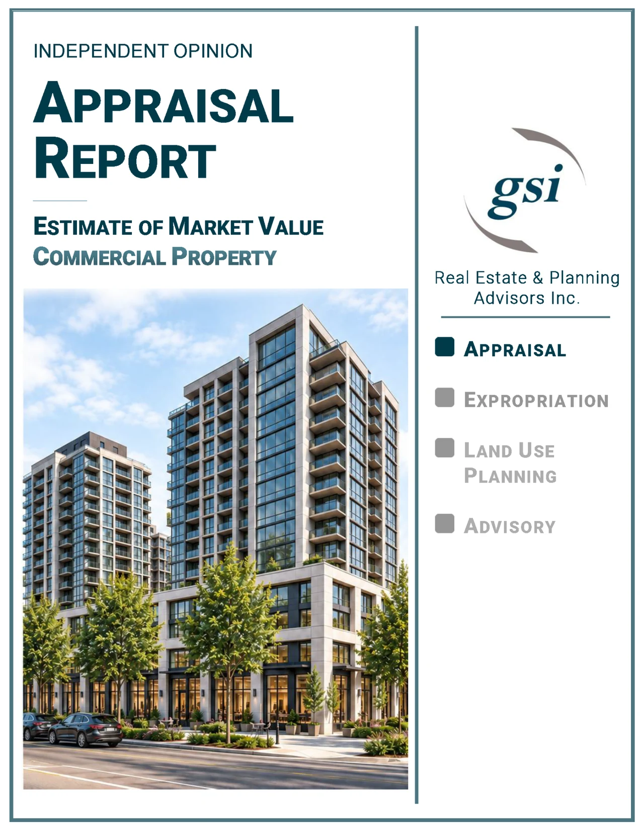 Appraisal report cover